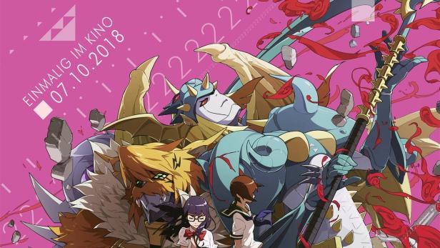 Das Poster für „Digimon Adventure tri. Chapter 5 – Coexistence“ zeigt Digimon und zwei junge Frauen.