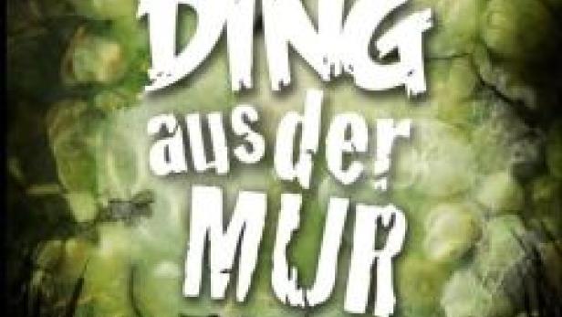 Das Filmplakat für „Das Ding aus der Mur“ zeigt einen blutigen Riss in einer grünen Wand.
