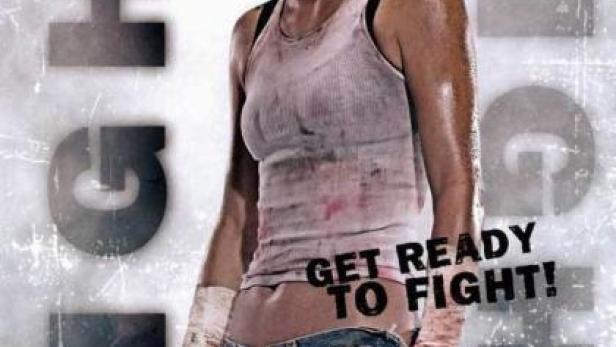 Das Filmplakat zeigt Rebecca Neuenswander in dem Film „Fight Night“ als eine Kämpferin.