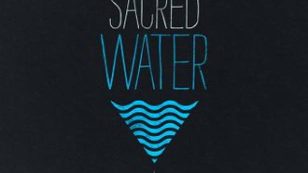 Das Filmplakat für „Sacred Water“ von Olivier Jourdain zeigt stilisierte Wellen.