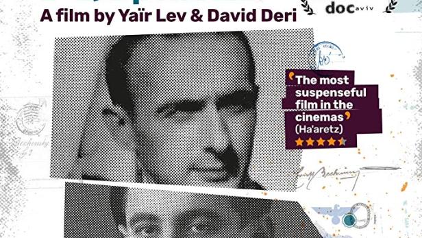 Das Filmplakat für „You Only Die Twice“ zeigt zwei Porträts und eine Berglandschaft.