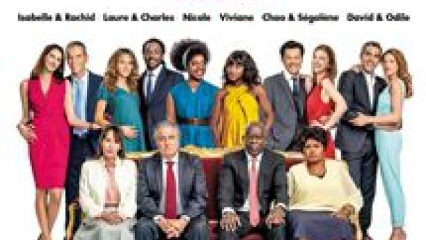 Das Filmplakat für „Qu'est-ce qu'on a encore fait au Bon Dieu?“ zeigt die Hauptdarsteller.