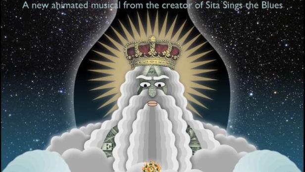 Das animierte Filmposter für „Seder-Masochism“ von Nina Paley zeigt eine stilisierte biblische Szene.