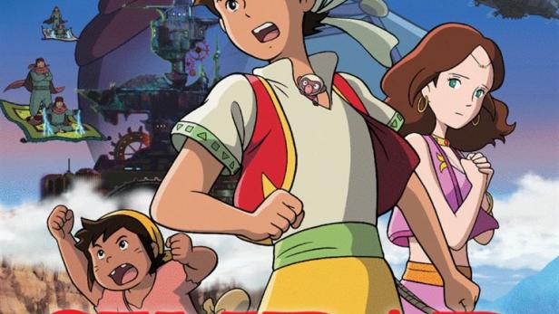 Das Filmplakat für „Sinbad – Die Abenteuer des jungen Sinbad“ zeigt die Hauptfiguren vor einer Fantasielandschaft.