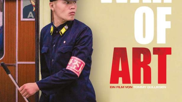 Das Filmplakat für „War of Art“ zeigt einen nordkoreanischen Soldaten in einer U-Bahn.