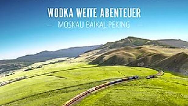 Das Cover der Live-Reportage „Transsib – Wodka, weite Abenteuer“ von Holger Fritzsche zeigt einen Zug in grüner Landschaft.