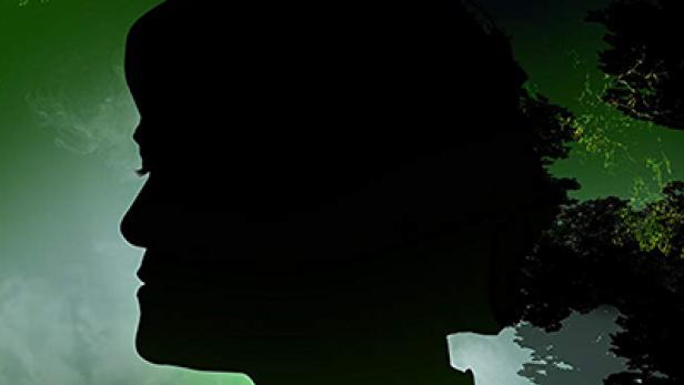 Das Filmplakat für „Los Que Vuelven“ zeigt den Schattenriss eines Frauenkopfes vor einem grünen Hintergrund.