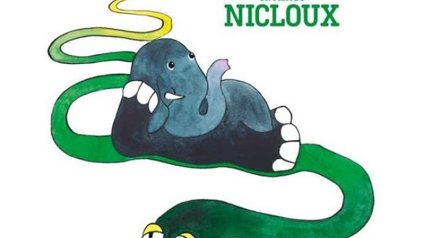 Das Filmplakat zu „Thalasso“ zeigt eine stilisierte Zeichnung eines Elefanten auf einer Schlange.