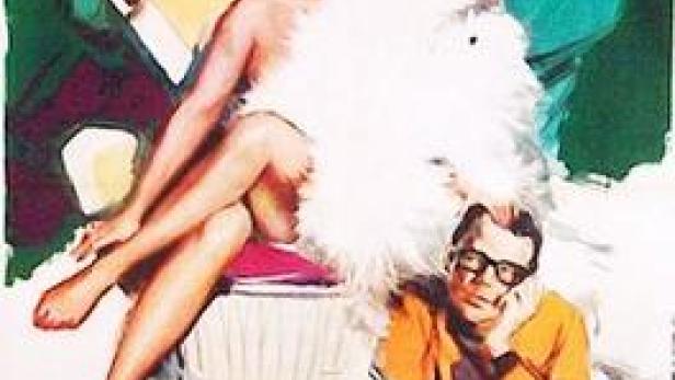 Das Filmplakat für „L'harem“ zeigt Carroll Baker, umgeben von mehreren Männern.