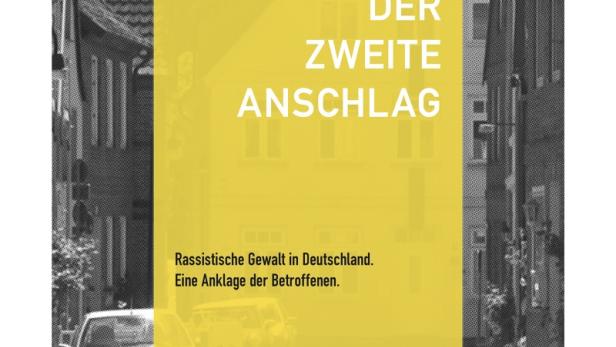 Das Filmplakat für „Der zweite Anschlag“ zeigt eine Straße mit dem Titel in gelber Schrift.