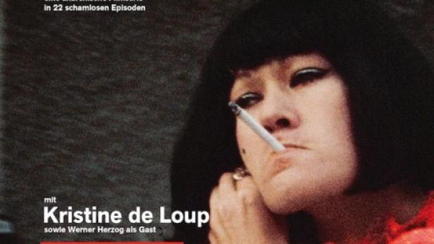 Das Filmplakat zu „Geschichten vom Kübelkind“ zeigt Kristine de Loup mit Zigarette.