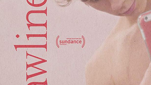 Das Filmplakat für „Jawline“ zeigt einen jungen Mann, der ein Selfie macht.