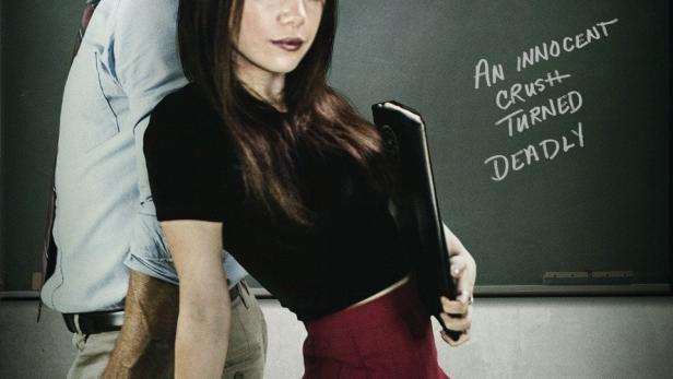 Das Filmplakat für „My Teacher, My Obsession“ zeigt eine Schülerin und ihren Lehrer vor einer Tafel.