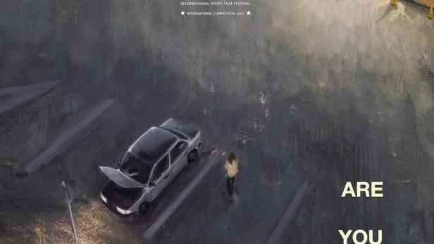 Das Filmplakat für „Are You Still There?“ zeigt ein Auto mit geöffneter Motorhaube und eine Person.