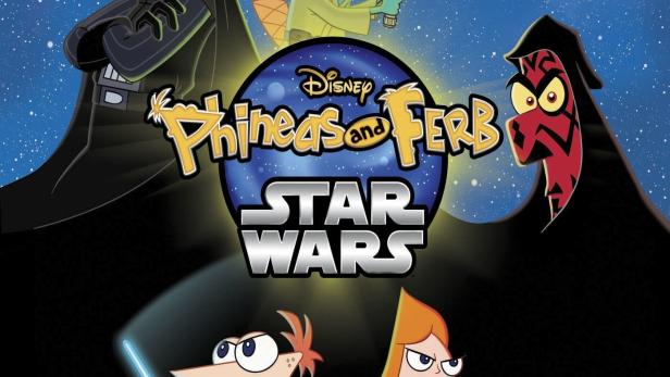 Das „Phineas und Ferb“-Crossover mit „Star Wars“ zeigt die Charaktere in passenden Kostümen.