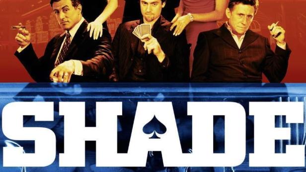 Das Filmplakat für „Shade“ zeigt Sylvester Stallone, Melanie Griffith und andere Schauspieler.