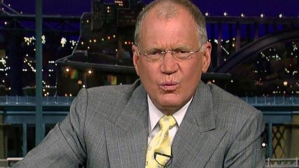 David Letterman während einer Aufnahme der „Late Show with David Letterman“.