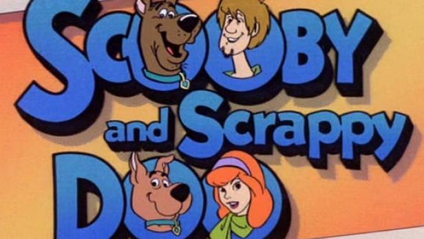 Das Logo der Zeichentrickserie „The New Scooby and Scrappy Doo Show“.