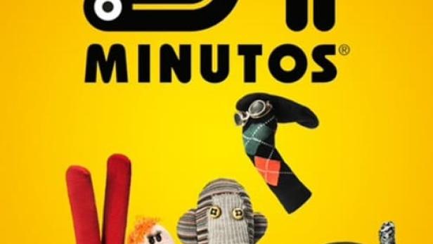 Das Logo und eine Gruppe von Puppen aus der chilenischen Fernsehsendung „31 Minutos“.