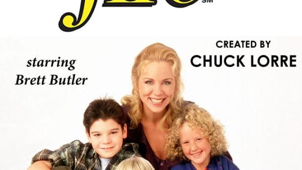 Das Cover der Fernsehserie „Grace Under Fire“ mit Brett Butler und den Kindern.