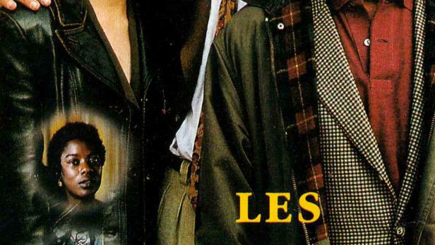 Das Filmplakat zu „Les Cordier, juge et flic“ zeigt drei Personen und Porträts.