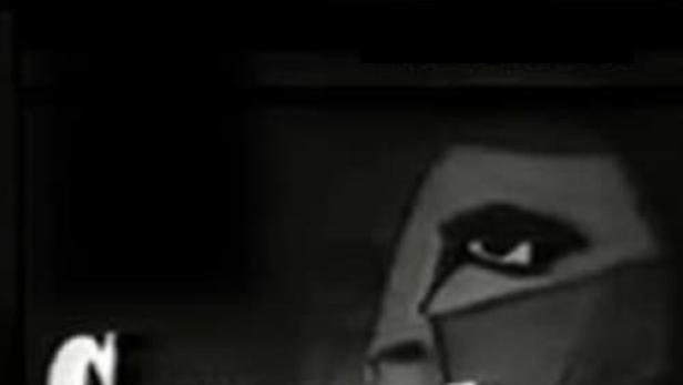 Das Filmplakat für Alfred Hitchcocks „Verdacht“ mit dem Gesicht des Regisseurs.