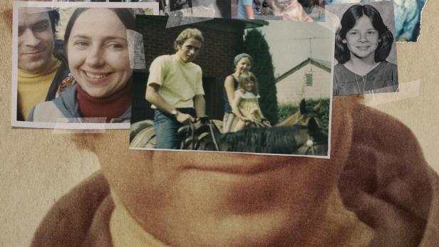 Das Filmplakat für „Ted Bundy: Falling for a Killer“ zeigt Fotos von Frauen aus seinem Leben.