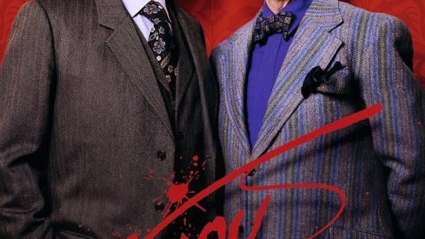 Ian McKellen und Derek Jacobi auf einem Werbeplakat für die Serie „Vicious“.