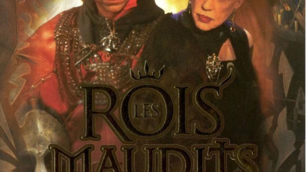 Das Filmplakat für „Les Rois Maudits“ zeigt Jeanne Moreau und Philippe Torreton.