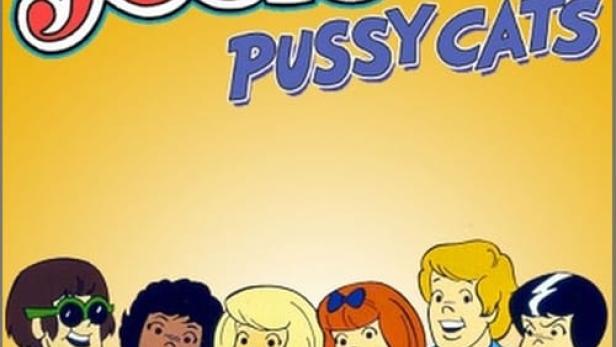 Das Titelbild der Zeichentrickserie „Josie and the Pussycats“ mit den Hauptfiguren.
