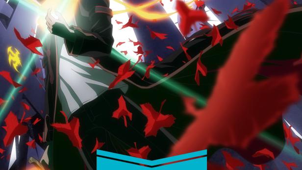 Ein Anime-Poster für „The Silver Guardian“ mit einem Mann mit silbernen Haaren.