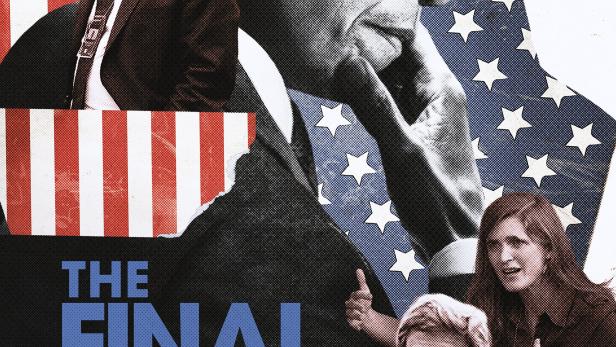 Das Filmplakat für „The Final Year“ zeigt Obama, John Kerry und andere vor einer US-Flagge.