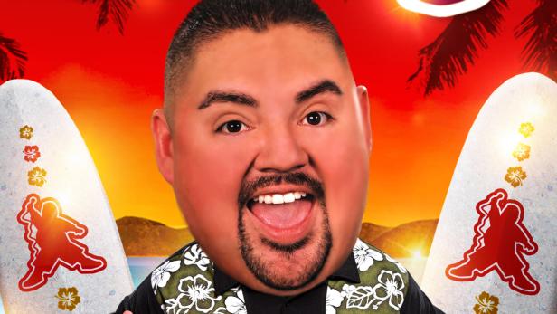 Werbeplakat für „Aloha Fluffy“ mit Gabriel Iglesias, live aus Hawaii.