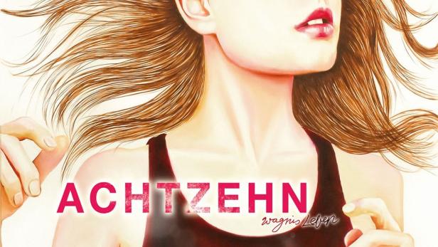 Das Filmplakat für „Achtzehn – Wagnis Leben“ zeigt eine junge Frau mit geschlossenen Augen.