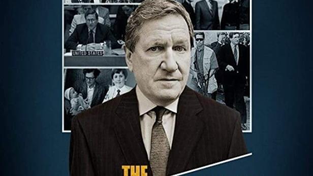 Ein Porträt von Richard Holbrooke vor einer Collage historischer Ereignisse für „The Diplomat“.