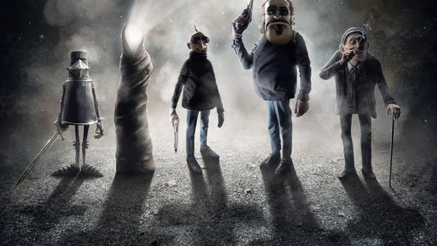 Ein Filmplakat für „Smrtelné Historky“ mit animierten Figuren.