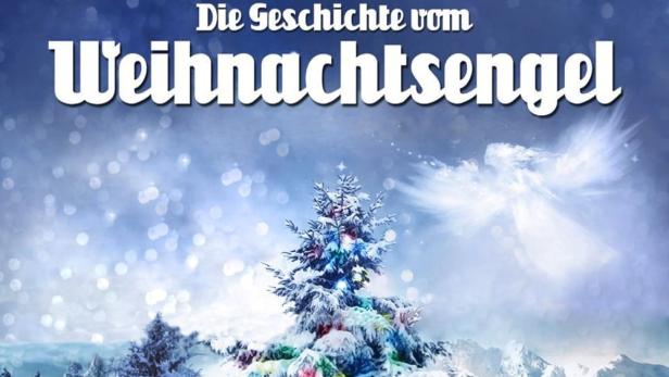 Das Filmplakat für „Die Geschichte vom Weihnachtsengel“ zeigt eine verschneite Winterlandschaft.