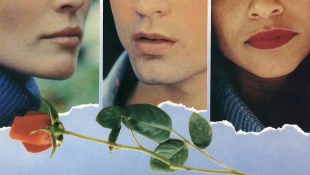 Das Filmplakat für „Denial“ zeigt drei Porträts und eine Rose.