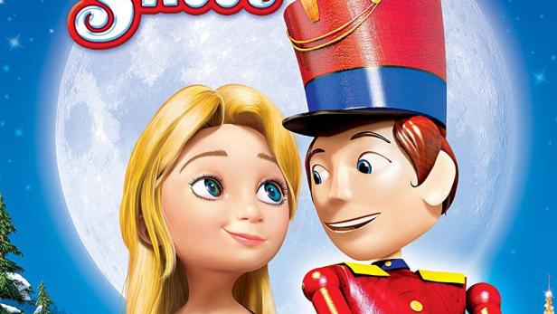 Das Filmplakat für „The Nutcracker Sweet“ zeigt Clara und den Nussknacker vor einem Vollmond.