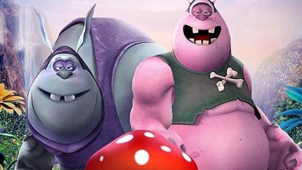 Das Filmplakat für „Trolled“ zeigt animierte Trolle und einen Pilzcharakter.