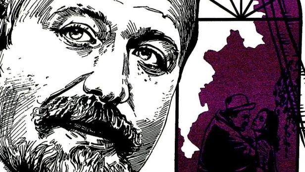 Ein Porträt und eine Szene aus „Eine unvollendete Partitur für ein mechanisches Klavier“.