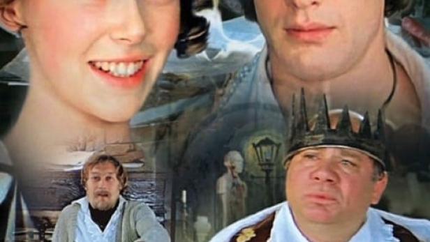 Das Filmplakat für „Obiknowennoje Tschudo“ mit Oleg Jankowski und Jewgenija Simonowa.