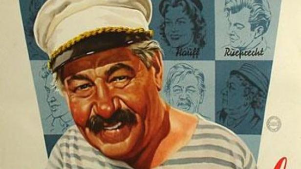 Filmplakat für „Bademeister Spargel“ mit Paul Hörbiger als Bademeister.