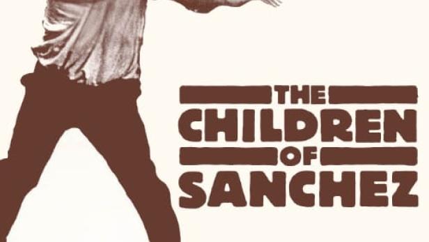 Ein Mann mit einer Peitsche auf dem Filmplakat zu „The Children of Sanchez“.