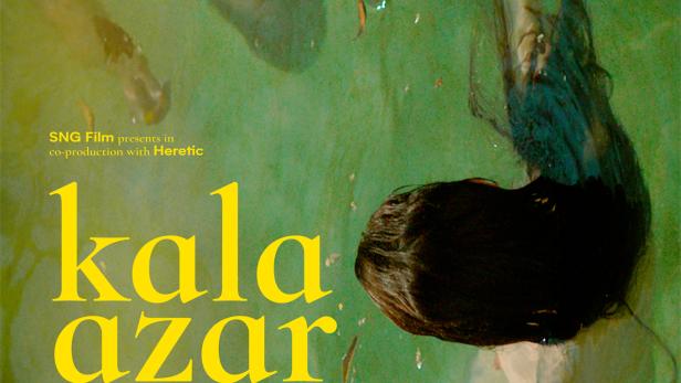 Das Filmplakat für „Kala Azar“ zeigt eine Person unter Wasser.