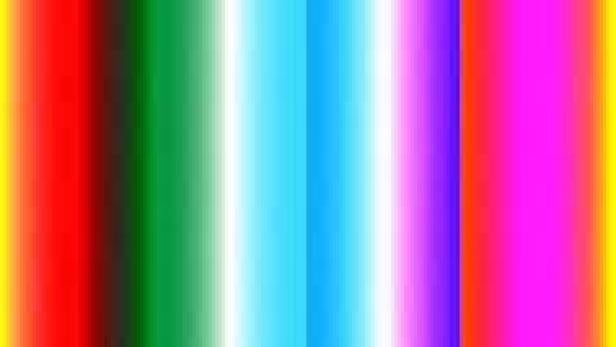 Ein Filmposter mit vertikalen Farbverläufen in Gelb, Grün, Blau, Lila und Pink, betitelt mit „Topfpalmen“.