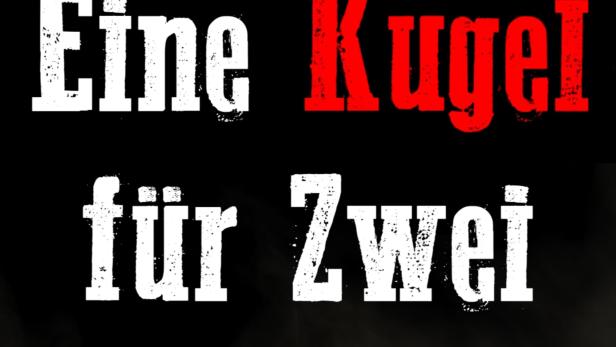 Das Cover zeigt den Titel „Eine Kugel für Zwei“ in Weiß und Rot vor dunklem Hintergrund.