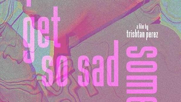 Das Filmplakat für „I Get So Sad Sometimes“ zeigt stilisierte Porträts und den Filmtitel.