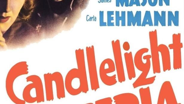 Das Filmplakat für „Candlelight in Algeria“ mit James Mason und Carla Lehmann.