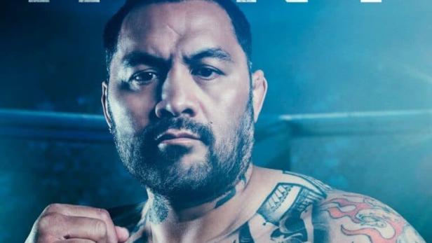 Das Filmplakat für „Mark Hunt: The Fight of His Life“ zeigt den tätowierten MMA-Kämpfer Mark Hunt.